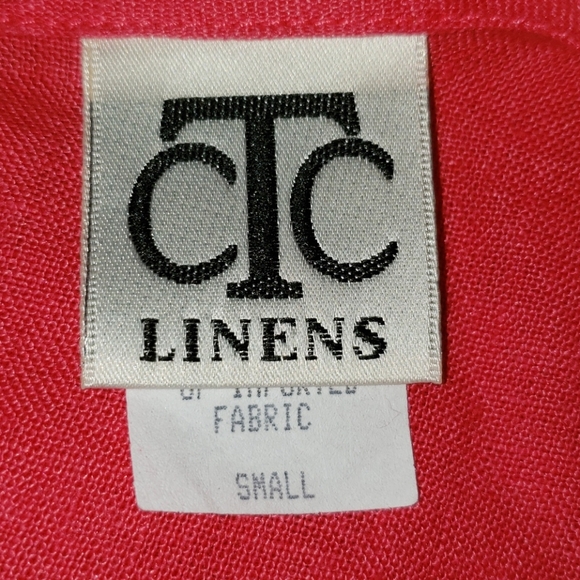 EUC CTC Linens Pink Linen Tunic Top Small - Picture 7 of 8